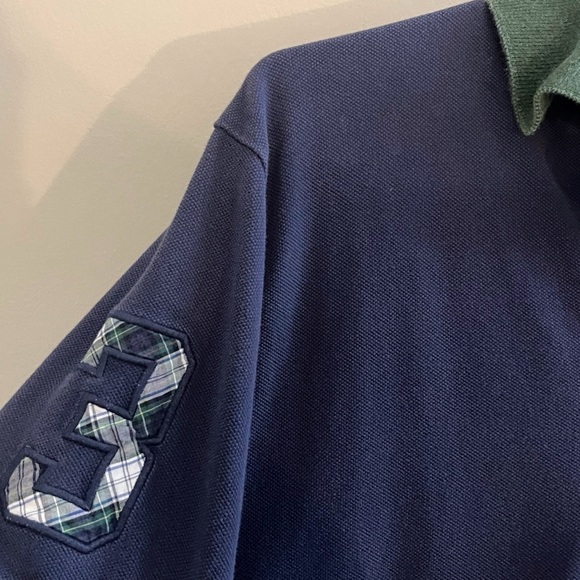 Ralph Lauren Men's Polo Shirt in Navy and Green Preppy Classic Casual School - Picture 5 of 8